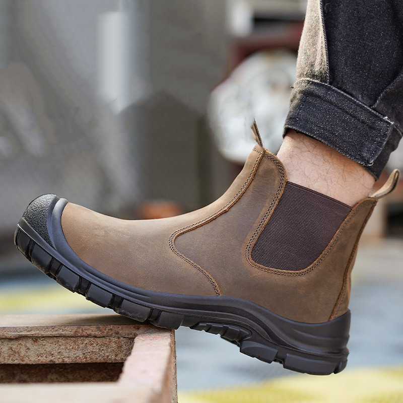 Chelsea Boots Suede - 대형 남성용 패션 스틸 토 커버
