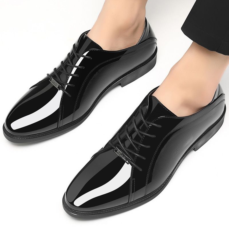 Men Shoes On Clearance - 밝은 상단 검정색 소셜 슈즈 남성용