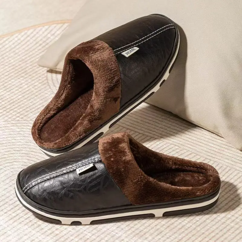 Men'S Shoes Hugo Boss - 남성용 빅사이즈 겨울 슬리퍼 실내 PU
