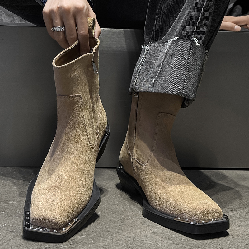 Chelsea Boots Suede - 영국 스타일 남성 캐주얼 파티 나이트클럽
