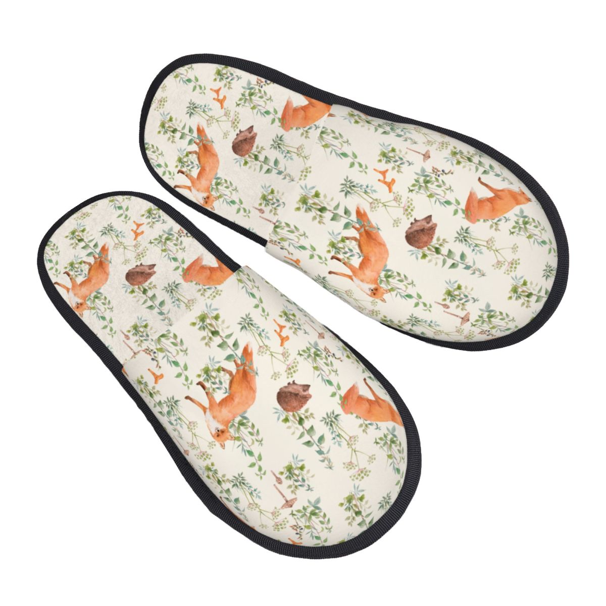 겨울 슬리퍼 여성 남성 푹신한 따뜻한 슬리퍼 숲 식물과 - Men Shoes Illustration 리뷰 및 가격