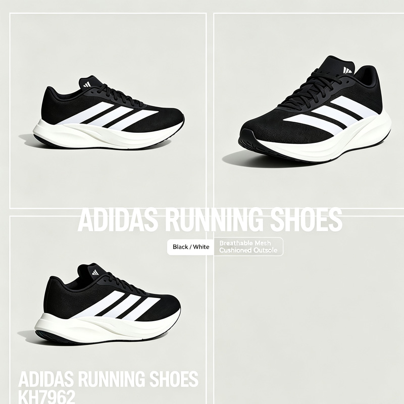 아디다스 KH7962 남성용 경량 러닝화 블랙 화이트  - Men Shoes Running Adidas 리뷰 및 가격
