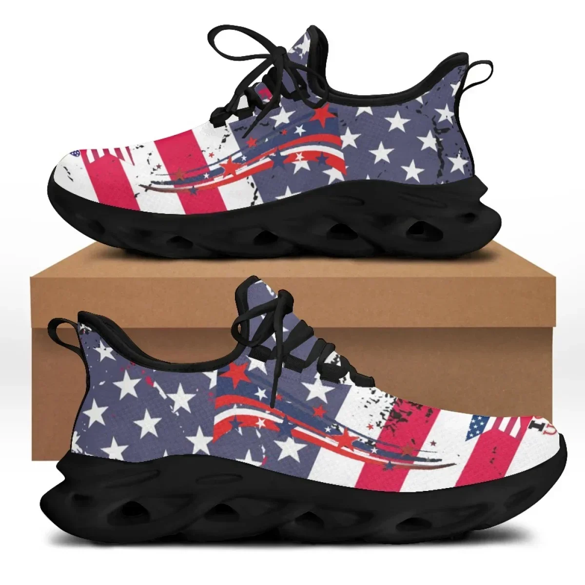 7.4 미국 국기 자유의 여신상 프린트 여성용 플랫 슈 - Men'S Shoes Liberty 리뷰 및 가격