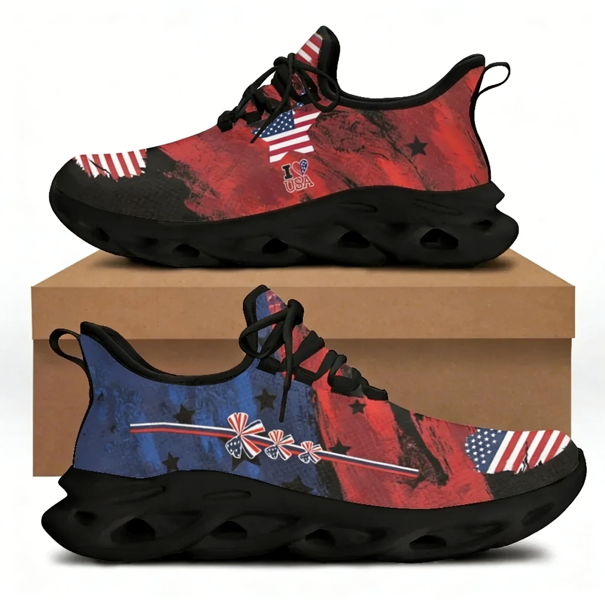 7.4 미국 국기 자유의 여신상 프린트 여성용 플랫 슈 - Men'S Shoes Liberty 리뷰 및 가격