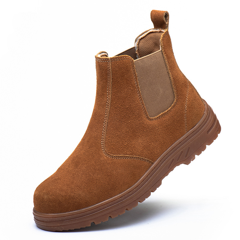 남성용 스틸토캡 작업 안전화 부드러운 가죽 보안화 작업 - Chelsea Boots Suede 리뷰 및 가격