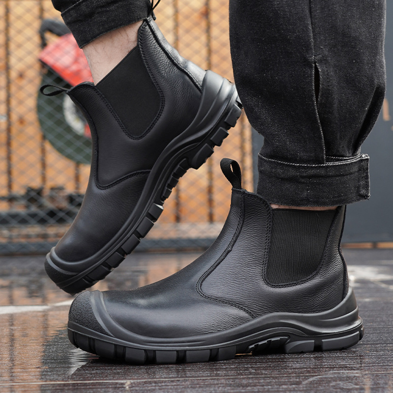 대형 남성용 패션 스틸 토 커버 작업화 소가죽 안전화  - Chelsea Boots Suede 리뷰 및 가격