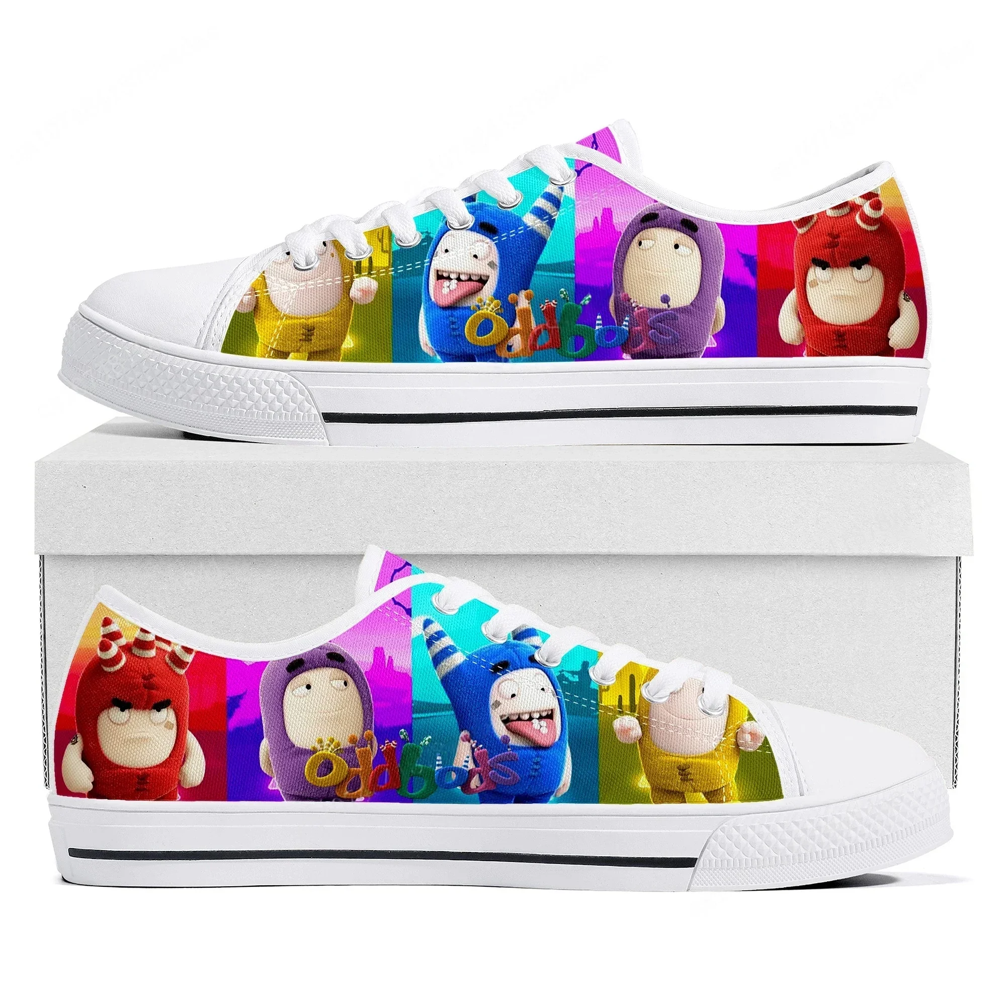 Oddbods 로우 탑 스니커즈 여성 남성 십대 고품질 - Men Shoes Singapore 리뷰 및 가격